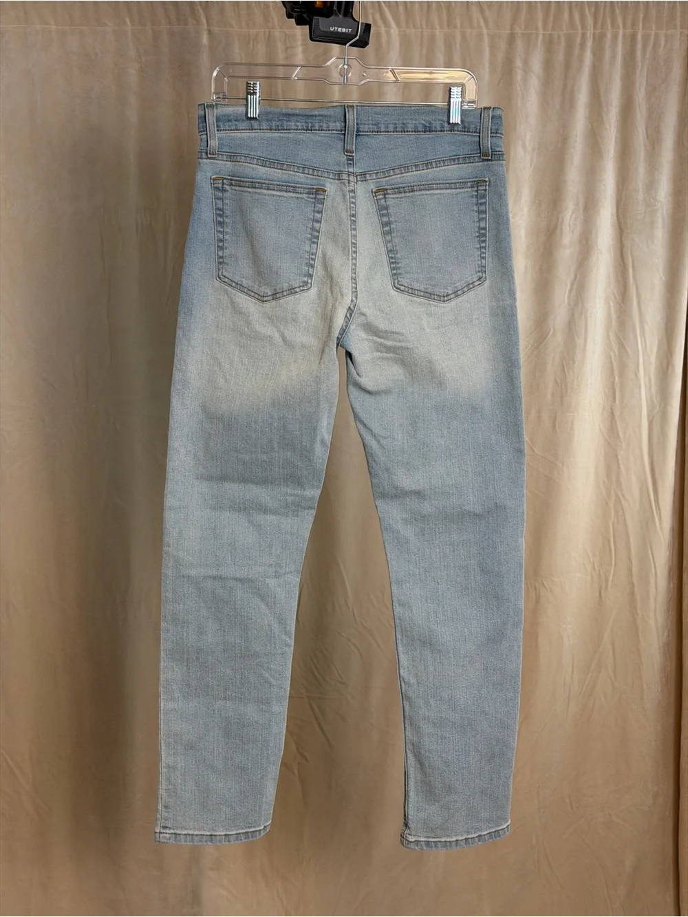 George Light Wash Slim Straight Jeans
